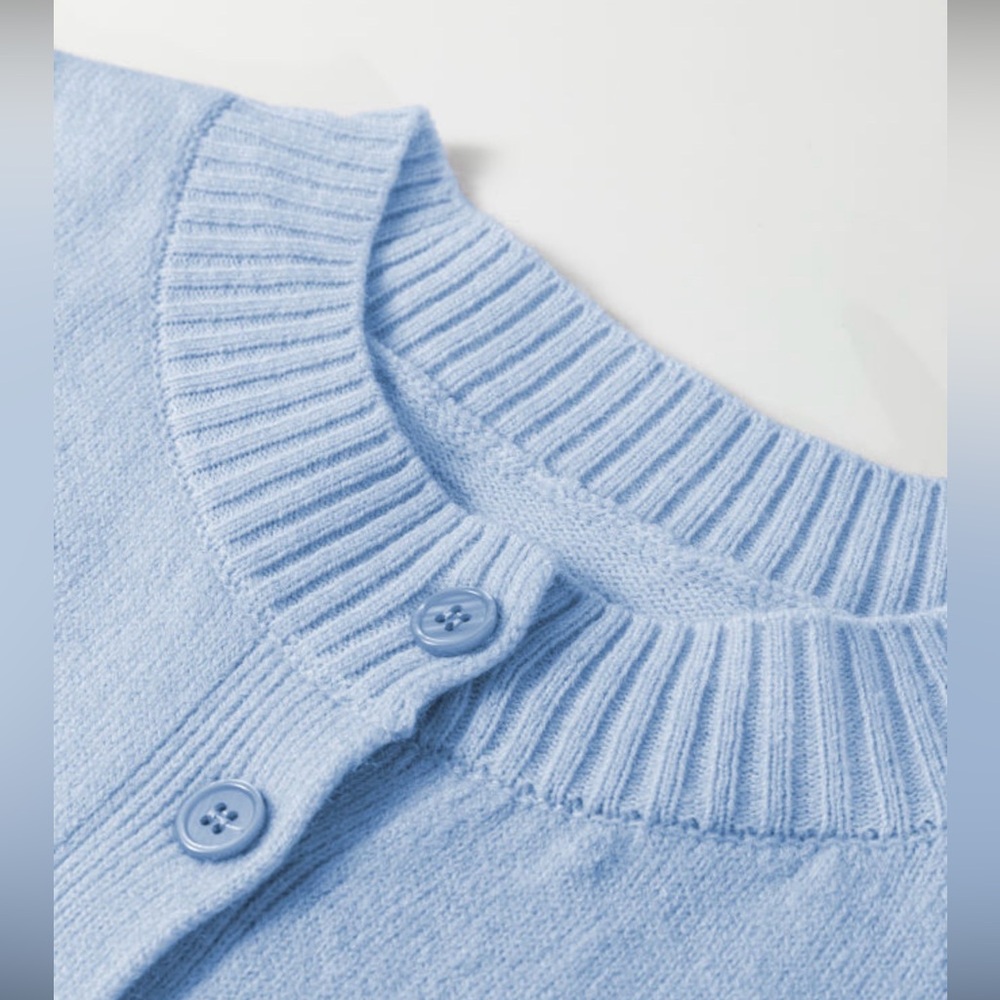 Sky Blue Button-Up Cardigan - Picture 2 of 3
